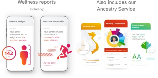 Purchase 23andMe DNA Test - Health + Ancestry Personal Genetic Service - includes 125+ reports on Health, Wellness, Ancestry & More on Amazon.com