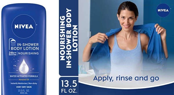 Purchase NIVEA Nourishing In-Shower Body Lotion - Non-Sticky For Dry to Very Dry Skin - 13.5 fl. oz. Bottle on Amazon.com