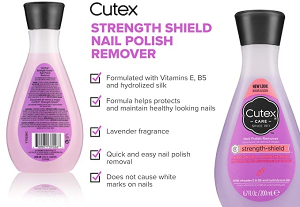 Purchase Cutex strength shield Nail Polish Remover 6.76 Fl Oz on Amazon.com