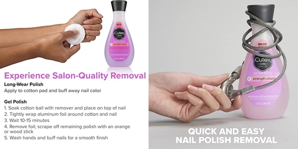 Purchase Cutex strength shield Nail Polish Remover 6.76 Fl Oz on Amazon.com