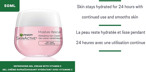 Purchase Garnier SkinActive Moisture Rescue Refreshing Gel-Cream for Dry Skin, 1.7 Ounces on Amazon.com