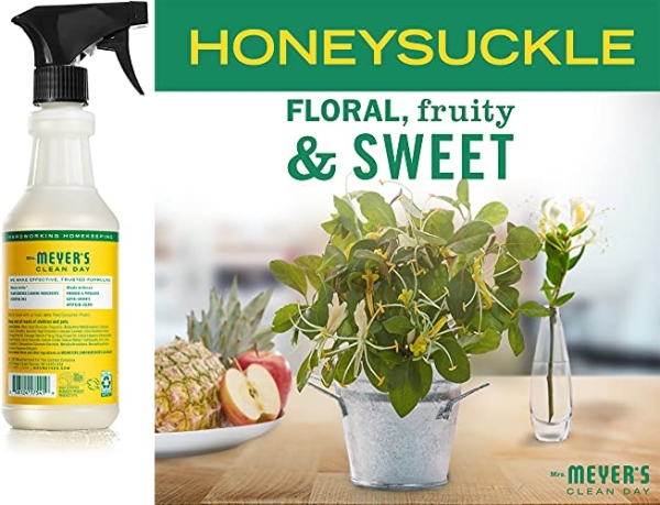 Purchase Mrs. Meyer's Clean Day Multi-Surface Everyday Cleaner, Honeysuckle, 16 fl oz, 3 ct on Amazon.com
