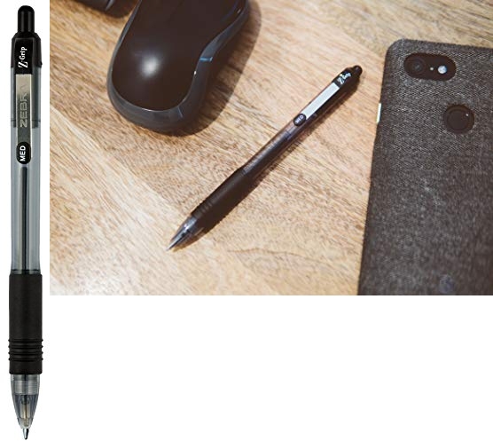 Purchase Zebra Pen Z-Grip Retractable Ballpoint Pen, Medium Point, 1.0mm, Black Ink - 24 Pieces on Amazon.com