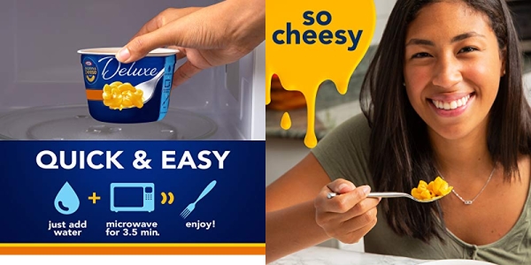 Purchase Kraft Deluxe Original Cheddar Macaroni & Cheese Cups (2.39 oz Cups, Pack of 4) on Amazon.com