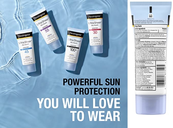 Purchase Neutrogena Ultra Sheer Dry-Touch Water Resistant and Non-Greasy Sunscreen Lotion with Broad Spectrum SPF 100+, 3 fl. oz on Amazon.com