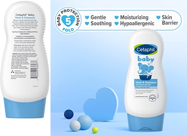 Purchase Cetaphil Baby Wash and Shampoo with Organic Calendula, 7.8 Ounce on Amazon.com