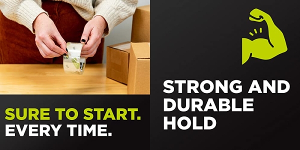Purchase Scotch Sure Start Shipping Packaging Tape, 1.88 x 38.2 Yards, 2 Rolls and 1 Dispenser (3450S-2-1RD) on Amazon.com