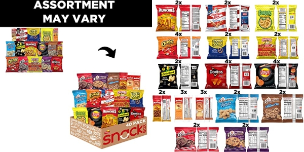 Purchase Ultimate Snack Care Package, Variety Assortment of Chips, Cookies, Crackers & More, 40 Count on Amazon.com
