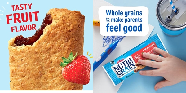 Purchase Kellogg's Nutri-Grain, Soft Baked Breakfast Bars, Strawberry, Made with Whole Grain, Value Pack, 3 Packages of 20.8 oz (16 Count) on Amazon.com