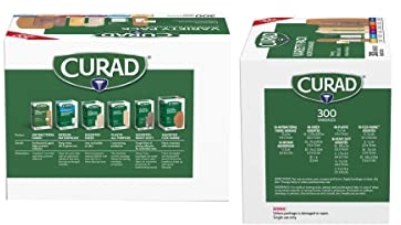 Purchase Curad Assorted Bandages Variety Pack 300 Pieces, Including Antibacterial, Heavy Duty, Fabric, and Waterproof Bandages on Amazon.com