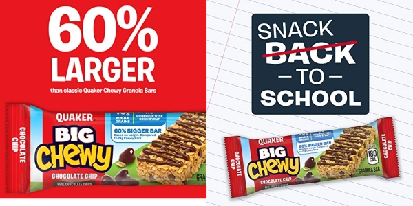 Purchase Quaker Big Chewy Granola Bars, 2 Flavor Variety Pack (36 Bars) on Amazon.com