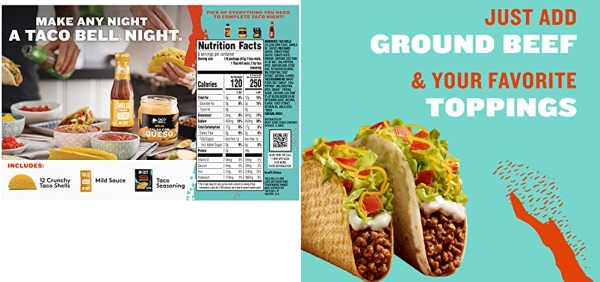 Purchase Taco Bell Crunchy Taco Dinner Kit, 12 count Box on Amazon.com
