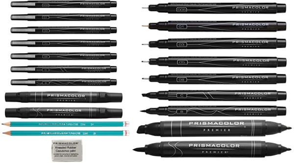 Purchase Prismacolor Premier Advanced Hand Lettering Set with Illustration Markers, Art Markers, Pencils, Eraser and Tips Pamphlet, 13 Count on Amazon.com