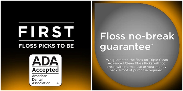 Purchase DenTek Triple Clean Floss Picks, No Break Guarantee, 150 Count on Amazon.com