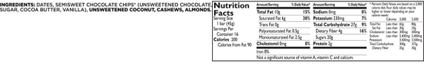 Purchase Larabar Gluten Free Bar, Coconut Chocolate Chip, 1.6 oz Bars (16 Count), Whole Food Gluten Free Bars, Dairy Free Snacks on Amazon.com