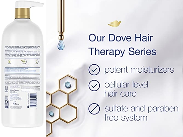 Purchase Dove Hydration Spa Therapy Shampoo with Hyaluronic Serum for Dry Hair, 33.8 Fl Oz on Amazon.com