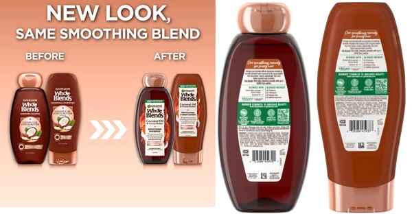 Purchase Garnier Hair Care Whole Blends Smoothing Coconut Oil and Cocoa Butter Extracts Shampoo and Conditioner, For Frizzy Hair, 22 Fl Oz, 1 Kit on Amazon.com