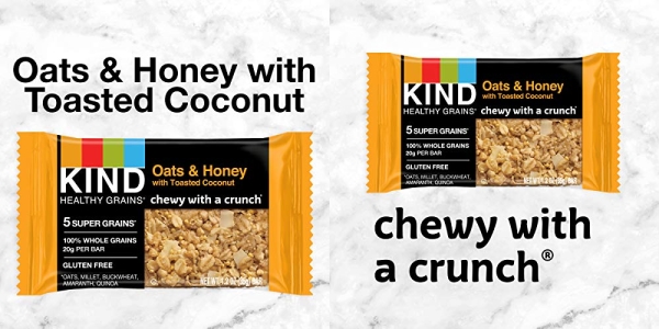 Purchase KIND Healthy Grains Granola Bars, Oats & Honey with Toasted Coconut, Gluten Free, 1.2 oz, 30 Count on Amazon.com