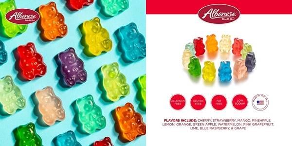 Purchase Albanese Candy 12 Flavor Gummi Bears 5 lb Bag on Amazon.com