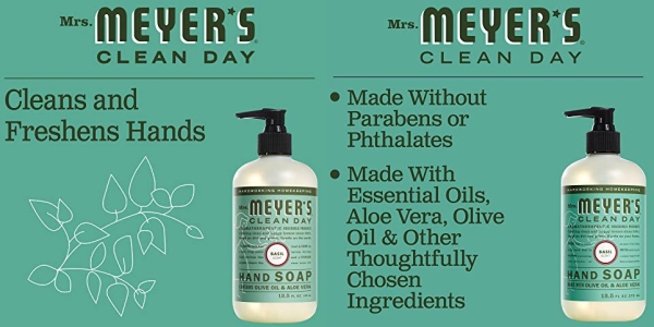 Purchase Mrs. Meyer's Clean Day Hand Soap, Basil, 12.5 fl oz, 3 ct on Amazon.com