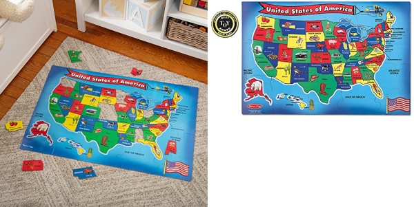Purchase Melissa & Doug USA Map Floor Puzzle (51 pcs, 2 x 3 feet) on Amazon.com