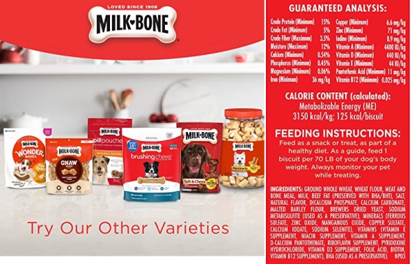 Purchase Milk-Bone Original Dog Treat Biscuits, Crunchy Texture Helps Clean Teeth on Amazon.com