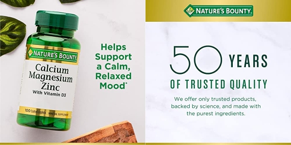 Purchase Nature's Bounty Calcium-Magnesiuim-Zinc on Amazon.com
