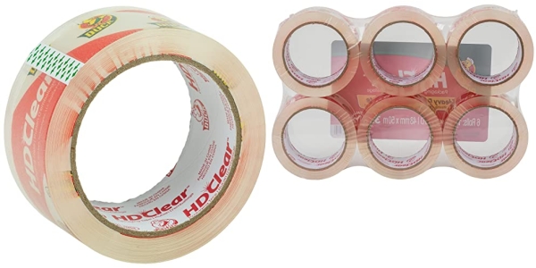 Purchase Duck HD Clear Heavy Duty Packing Tape Refill, 6 Rolls on Amazon.com