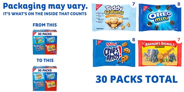 Purchase Nabisco Team Favorites Mix - Variety Pack with Cookies & Crackers, 30 Count Box, 30 oz on Amazon.com