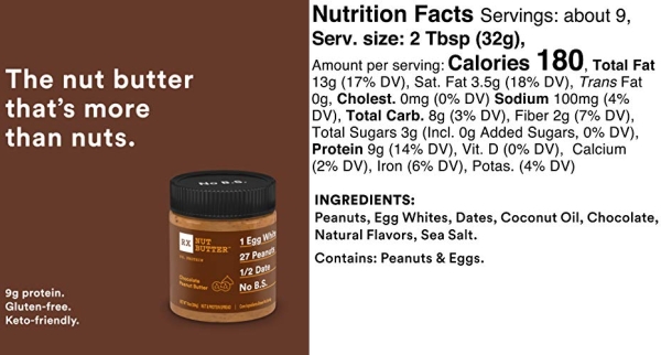 Purchase RX Nut Butter, Chocolate Peanut Butter Jar, 10 Ounce (Pack of 2) on Amazon.com