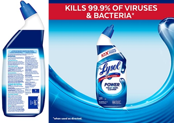 Purchase Lysol Power Toilet Bowl Cleaner, 10x Cleaning Power, 3 Count on Amazon.com
