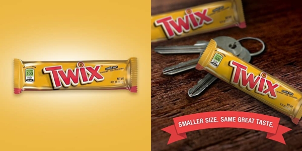 Purchase TWIX 100 Calories Caramel Chocolate Cookie Bar Candy 0.71-Ounce Bar 24-Count Box on Amazon.com