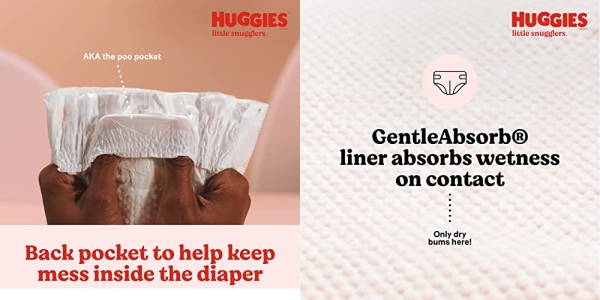 Purchase Huggies Little Snugglers Baby Diapers, Size 2 (up to 12-18 lb.), Economy Plus Pack, 180 Count on Amazon.com