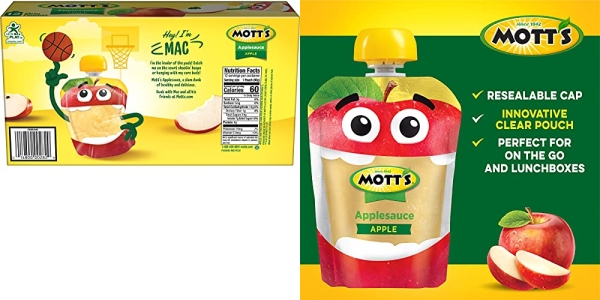 Purchase Mott's Applesauce, 3.2 oz clear pouches (Pack of 48) on Amazon.com