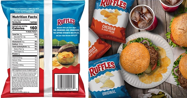 Purchase Ruffles Potato Chips, Cheddar Sour Cream, 1oz (40 Count) on Amazon.com