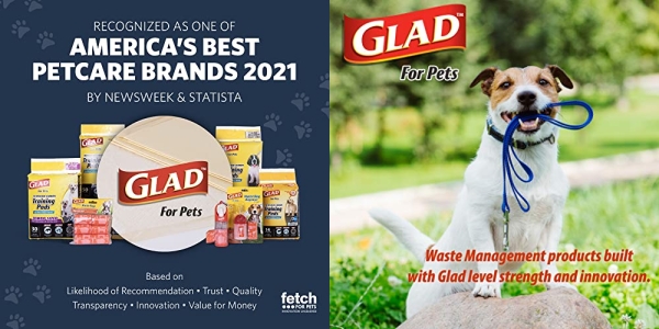 Purchase Glad For Pets Waste Bags And Dispensers, Scented and Unscented Waste Bags Available on Amazon.com