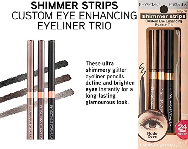 Purchase Physicians Formula Shimmer Strips Custom Eye Enhancing Eyeliner Trio Universal Looks Collection, Nude Eyes on Amazon.com