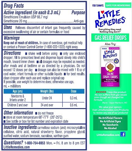 Purchase Little Remedies Gas Relief Drops, Berry Flavor, Safe For Newborns, 0.5 FL OZ on Amazon.com