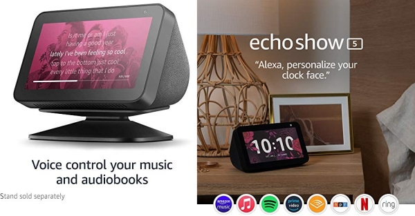 Purchase Echo Show 5 -- Compact smart display with Alexa - Charcoal on Amazon.com
