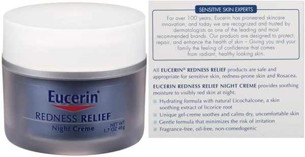 Purchase Eucerin Redness Relief Night Creme - Gently Hydrates To Reduce Redness-Prone Skin At Night - 1.7 oz Jar on Amazon.com