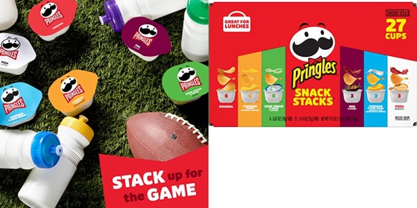 Purchase Pringles Snack Stacks Potato Crisps Chips, Flavored Variety Pack 19.5 oz (27 Cups) on Amazon.com