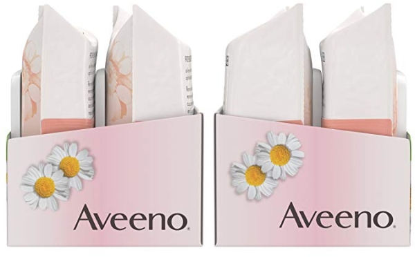 Purchase Aveeno Ultra-Calming Cleansing Oil-Free Makeup Removing Wipes for Sensitive Skin, 25 Count, Twin Pack on Amazon.com