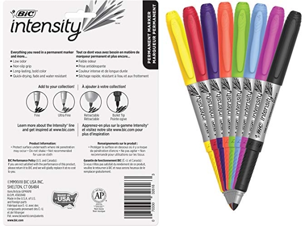 Purchase BIC Marking Permanent Marker, Fine Point, Assorted Colors, 8-Count on Amazon.com
