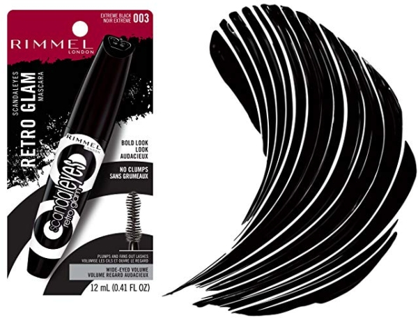 Purchase Rimmel Scandaleyes Retroglam Mascara, Extreme Black Longwear Mascara for a False Eyelash Look, 0.41 Fl Oz on Amazon.com