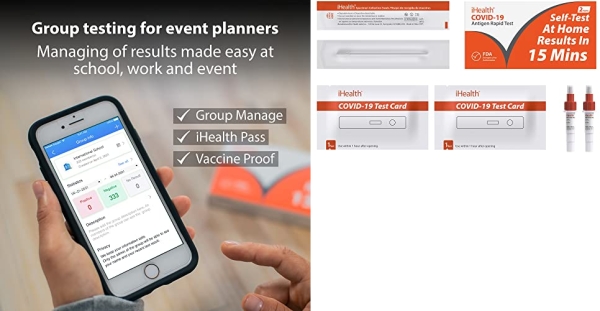 Purchase iHealth COVID-19 Antigen Rapid Test, 2 Tests per Pack, FDA Authorized, Non-invasive Nasal Swab on Amazon.com