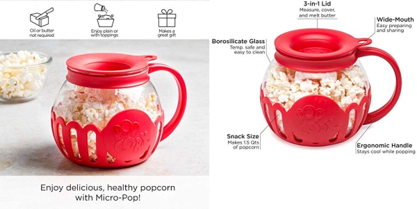Purchase Microwave Micro-Pop Popcorn Popper, 3-in-1 Silicone Lid, Dishwasher Safe, 1.5 Quart Snack Size on Amazon.com