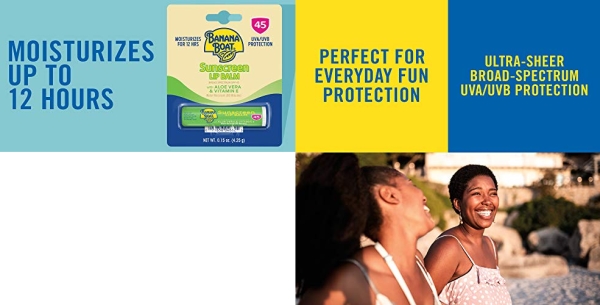 Purchase Banana Boat Aloe Vera Lip Protection Sunscreen, 0.15 Ounce on Amazon.com