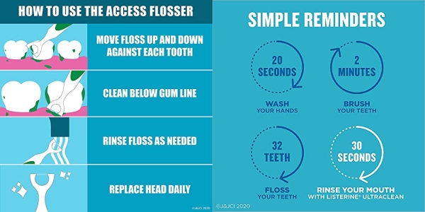 Purchase Listerine Ultraclean Access Disposable Snap-On Flosser Refill Heads For Proper Oral Care, Mint Flavored, 28 Count on Amazon.com