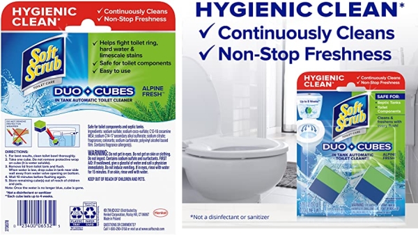 Purchase Soft Scrub in-Tank Toilet Cleaner Duo-Cubes, Alpine Fresh, 4 Count on Amazon.com