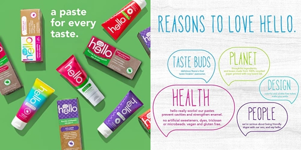 Purchase Hello Oral Care Kids Fluoride Free and SLS Free Toothpaste, Natural Watermelon, 4.2 Ounce on Amazon.com